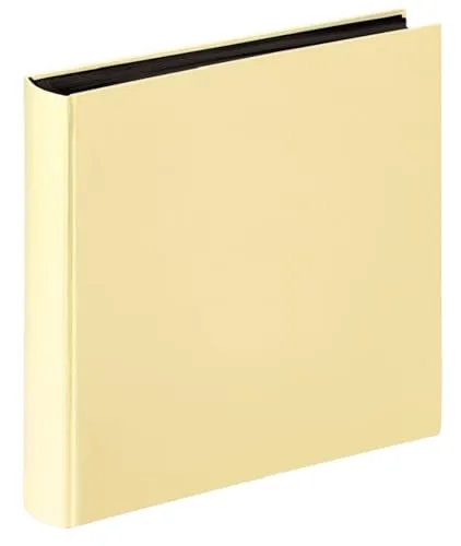 Walther Fun creme 30x30 - 100 schwarze Seiten Buchalbum - Fotoalbum im Format 30x30 cm mit 100 schwarzen Seiten aus säurefreiem Fotokarton und CD-Archiv, ideal zum stilvollen Aufbewahren Ihrer Erinnerungen.