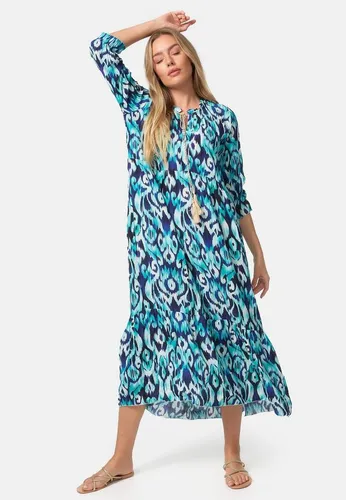 Rayshyne Maxikleid PM-37 – Sommerkleid mit auffälligem Muster - Elegantes Rayshyne Maxikleid in Einheitsgröße mit lebhaftem Print. Das luftige Material sorgt für hohen Tragekomfort an warmen Tagen. Ideal für Freizeit, Stadtbummel oder Gartenpartys.