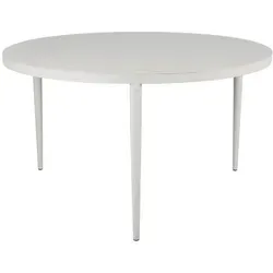 Brafab Bigby Diningtisch 130cm, hellgrau - Gartentisch für gesellige Stunden im Freien, ideal für Grillabende und entspannte Momente, modernes Design in hellgrau.