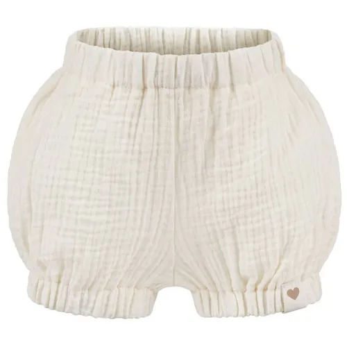 Baby Kinder Musselin Shorts Kurze Hose Uni Pumphose Bloomer Sommerhose, Creme, Gr. 74/80