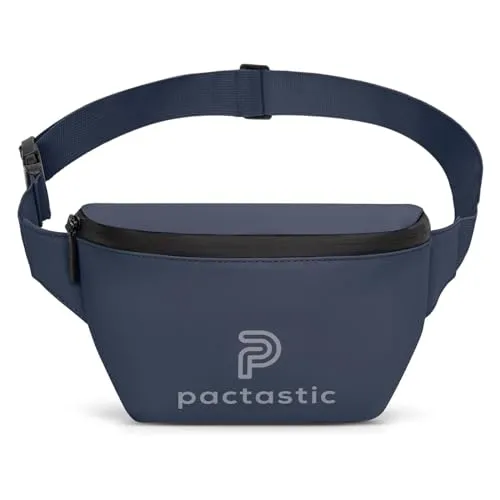 Pactastic Gürteltasche Crossover-Tasche Bauchtasche mit Reißverschlussfach | 160 gramm leichte aus wasserabweisendem veganen Tech-Material | Innentasche für Wertgegenstände 21 x 6 x 14 cm