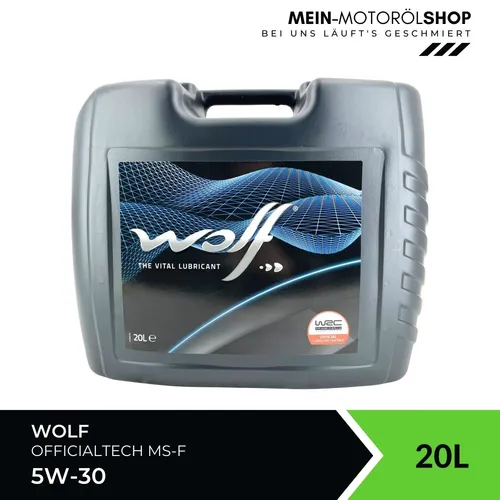 20L WOLF OFFICIALTECH 5W30 MS-F Motoröl