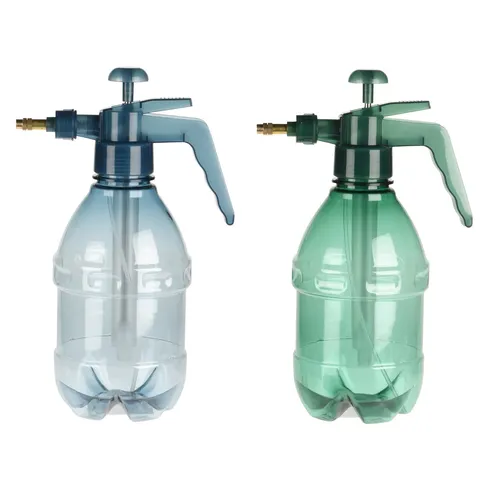 2x Drucksprüher Transparent 1,5 Liter mit Messingdüse Sprühflasche Pumpsprüher