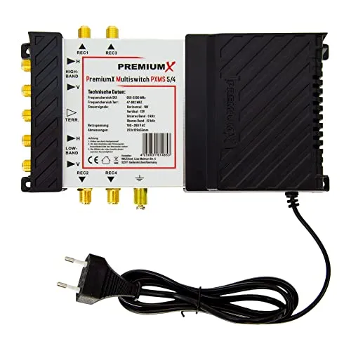 Premium X PXMS 5/4 Multischalter für 4 Teilnehmer von PremiumX