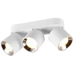 Trio Leuchten Guayana 651000331 - 3-flammige Einbau- & Aufbauleuchte - Moderne Lampe in Weiß matt, dreh- und schwenkbare Spots für individuelle Lichtgestaltung. Ideal für Wohnräume und Büros, exkl. 1x GU10 Leuchtmittel.
