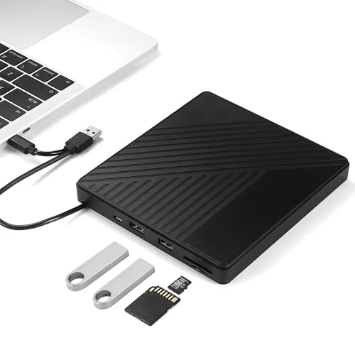 Reagle Externer CD/DVD Brenner USB 3.2