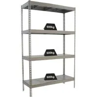 PROREGAL Schwerlastregal Metal Beast Four 200 x 210 x 45 cm - Robustes Schwerlastregal mit einer Fachbodenlast von bis zu 600 kg, ideal für Werkstätten und Lager. Verstellbare Böden und optionale Räder bieten flexible Nutzungsmöglichkeiten.