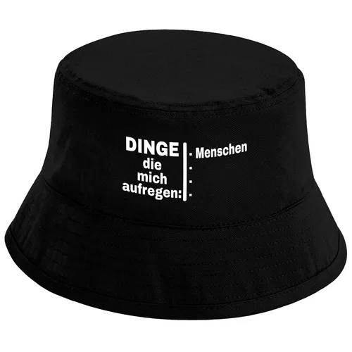 Fischerhut – Dinge die mich aufregen Menschen – Lustiger Anti Spruchhut Unisex