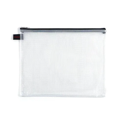 FolderSys Reißverschlussbeutel - transparent/schwarz 40403-30