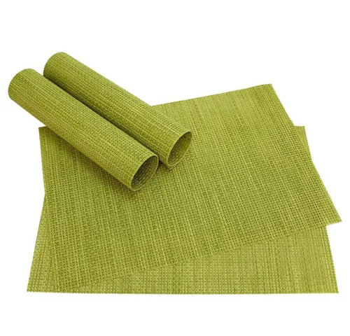 matches21 HOME & HOBBY Platzset Tischset ELEGANCE grün hellgrün 4er Tischunterlage als Tischdeko, (4-St), modernes Esstisch Platzdeckchen als abwaschbarer Tischuntersetzer