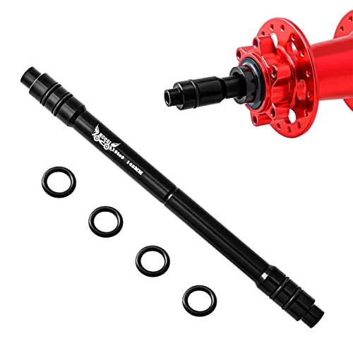 MUQZI Steckachse Adapter 12 mm zu 9 mm Schnellwechseladapter Riding Aluminiumlegierung 148mm Fahrrad Hinterradgabel Steckachse, Schwarz
