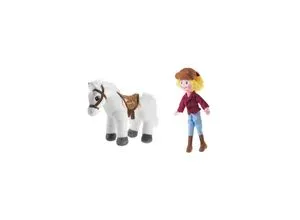 BIBI & TINA Puppe Bibi und Pferd Sabrina Set - Puppen und Kuscheltiere, 2-teiliges Set mit Puppe Bibi und Pferd Sabrina, ideal für kleine Reiter-Fans und Abenteuerlustige.
