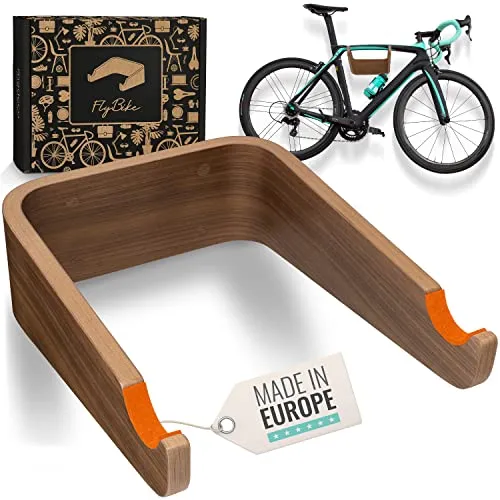 madeco Fahrrad Wandhalterung Holz in orange von madeco