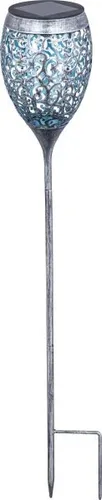 TrendLine LED Solarfackel Ornament 75,5 cm silber Solar-Bodenleuchten