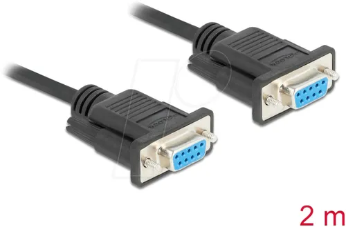 DELOCK 87785 - Nullmodem-Kabel, 9-pol.,Bu./Bu., CTS/RTS auto controll, 2 m