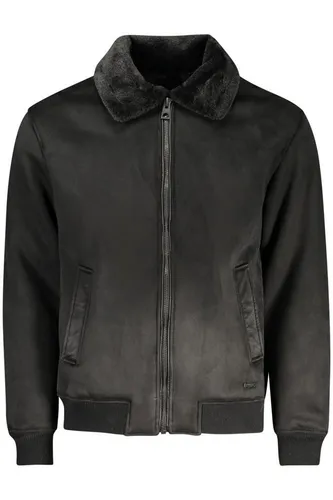 Stylische Herrenschwarze Jacke mit Pelzfutter - Schwarz - XXL - Moderne Herrenjacke mit kuscheligem Futter für optimalen Komfort. Ideal für kühle Tage, ausgestattet mit praktischem Reißverschluss und Außentaschen. Ein vielseitiges Must-have für jede Garderobe!