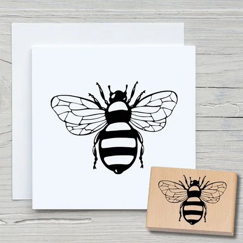 Stempel Biene - Motivstempel Holzstempel Scrapbooking Karten Insekten Tiere DIY
