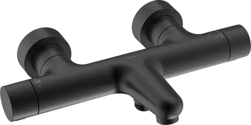 HANSAPRISMA Thermostat-Wannen- und Brausearmatur in schwarz von Hansa