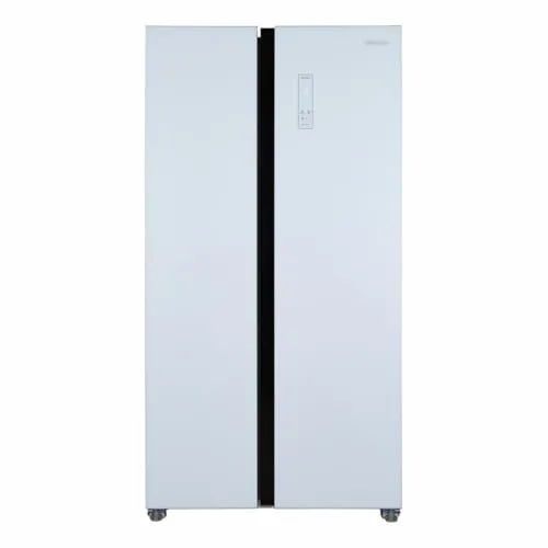 HEINNER HSBS-HM532NFGWHE++ Side-by-Side Kühlschrank – 532 L, Full No-Frost, Inverter-Kompressor, LED-Display, Edelstahl-Design, Energieklasse E, 5-Jahres-Garantie