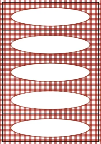 HERMA Haushalts Etiketten Vichy Karo 76 x 23 mm rot 4 Blatt à 5 Etiketten