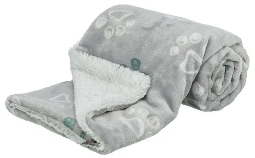 TRIXIE Tierdecke Decke Jimmy Soft - hellgrau - 100 × 70 cm