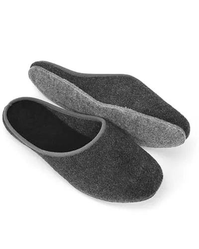 Pantoffelmann Hauspantoffeln mit Filzsohle - Gemütliche Filzpantoffeln für Damen & Herren - Hausschuhe aus hochwertigem Synthetikfilz, atmungsaktiv und ergonomisch geformt für optimalen Komfort - Ideal für entspannte Abende zu Hause.