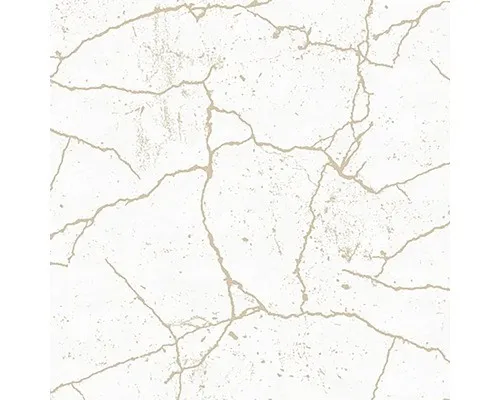 Vliestapete 104869 Marmor weiß gold in gold von Contour