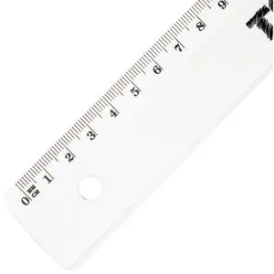 TSI Lineal 46020, 20 cm, Kunststoff, mit Tuschefacette, transparent