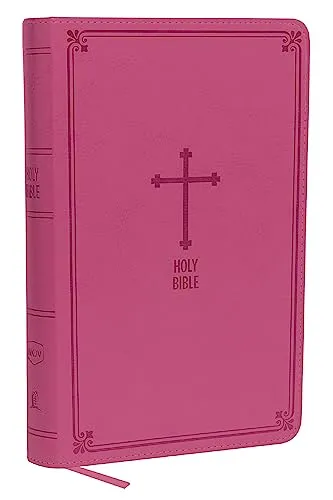 NKJV Deluxe Geschenk-Bibel, Leathersoft, Pink, Rote Schrift von Thomas Nelson