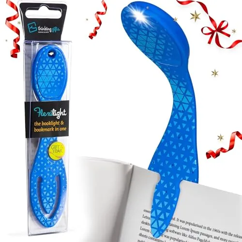 Gifts for Readers & Writers Flexilight Leselampe | 2 in 1 Lesezeichen Buch Licht | LED Clip On Leselampe | Kinder und Erwachsene Buchlampe | Buchzubehör | Geschenk für Leser, Buchliebhaber