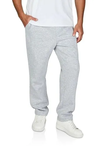 JACK & JONES Jogginghose Herren lang JPSTKANE Landon Uncuffed SWT Pants Relaxed Fit Sporthose Trainingshose Freizeithose, Größe:3XL, Farbe:Light Grey Melange (12297454)