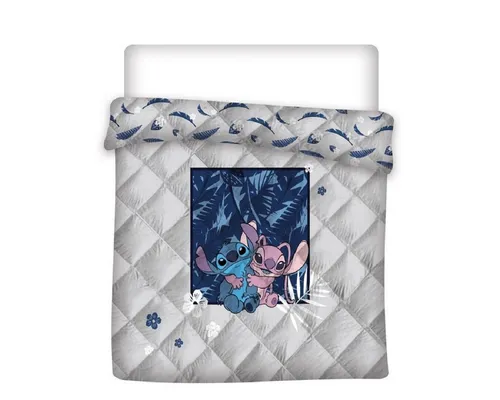 Lilo & Stitch Dekbed - Steppdecke - Bettwäsche mit 220 x 240 cm, bezauberndem Stitch & Angel Design, perfekt für Disney-Fans. Weiches, pflegeleichtes Material, ideal als Tagesdecke oder Zusatzdecke.