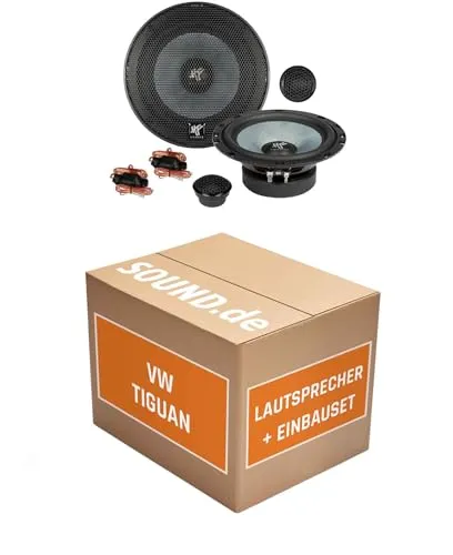 JUST SOUND best choice for caraudio Lautsprecher Boxen Einbaupaket für Hifonics ZS6.2E kompatibel mit VW Tiguan I vorne | 2X Tief-Mitteltöner 2X Hochtöner