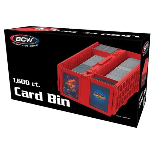 BCW Sammelkartenbehälter – Grau, für bis zu 1600 Karten - Sammelkarten-Aufbewahrungsbox für Pokemon, MTG und Sportkarten. Langlebiges, stapelbares Design mit sicherem Klappdeckel schützt Ihre wertvollen Karten vor Staub und Flüssigkeiten.