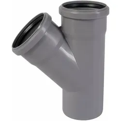 Ht Abzweig Dn90/90/45° Htea Abflussrohr Abwasserrohr Grau