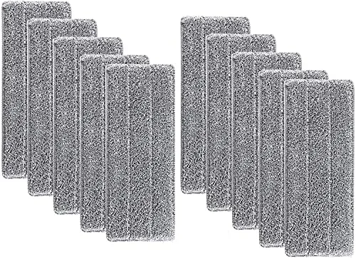 Aisoway Mop Eimer System, Eimer + Mopp +10Lappen, Mopp Set Mop Saugstarken Rotationseimer Edelstahl Wischmop Flexiblen Wischmopp Rotations Teleskopstiel Putzset 360°Drehbar Bodenwischer (E:10 Lappen)