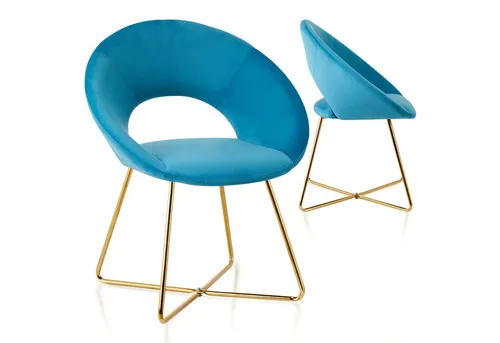 VENDOMNIA Esszimmerstuhl - Moderner Polsterstuhl aus Samt - Stühle für Esszimmer und Küche, luxuriöser Komfort mit weichem Samtbezug und stabilen Metallrahmen. Erhältlich in 6 stilvollen Farben, ideal für jedes Zuhause.