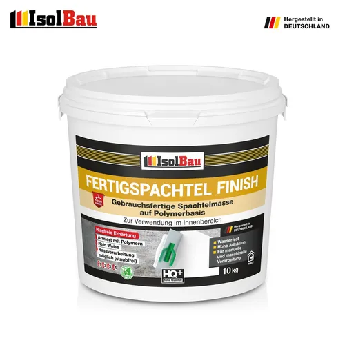 Spachtel masse Q4 Fertigspachtel Finish 10 kg Glätt Flächen Füll Fugenspachtel