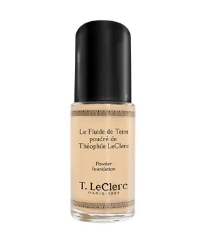 T.LeClerc Powdery Complexion Fluid Creme Foundation 30 ml Nr. 01 - Ivoire Mat - Make-up mit mattem Finish, enthält Hyaluronsäure und Vitamin E für feuchtigkeitsspendende und hautverfeinernde Eigenschaften. Ideal für alle Hauttypen, sorgt für ein strahlendes, natürliches Aussehen.