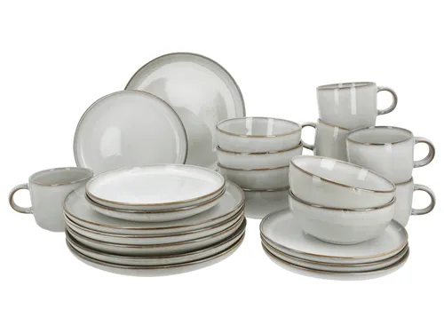SILVERCREST Geschirrset, 24-teilig (Grau)