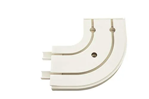 Gardinia Rundbögen GE2 mit Endstück, Für Vorhangschienen, 13,5/13,5 cm, Weiß, 2 Stück