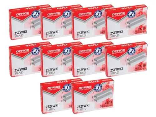 OFFICE PRODUCTS 18072339-19 Heftklammern 23/10 Silbern/ 10.000 Stück (10 x 1000 Stück) Standart Handtackerklammern/Tackerklammern Büroklammern/Verzinkt