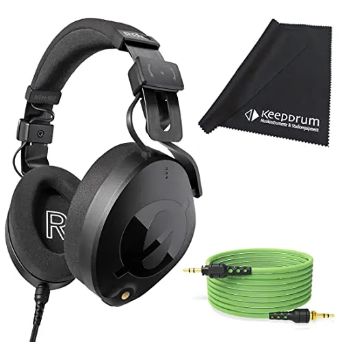 Rode NTH-100 Studio-Kopfhörer + 2,4m Kabel Grün + keepdrum Tuch