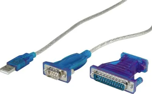VALUE 12991160 - USB Konverter A Stecker auf RS232 DB25, 1,8 m, schnelle Verbindung für Peripheriegeräte an PCs und Notebooks