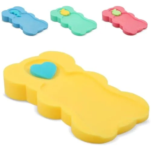 Lorelli Baby Badewanneneinlage, weich, 2 Schwämme, mit verschiedenen Motiven gelb