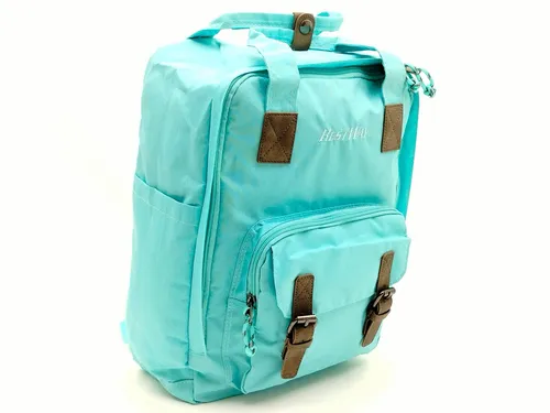 BESTWAY Cityrucksack pastellgrün – Leichter Tagesrucksack mit Organizer