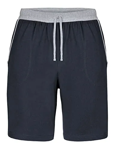 Ladeheid Herren Schlafanzughose kurz Herren Kurz Hose mit Taschen Shorts LA40-253 (Graphit-Melange, XXL)