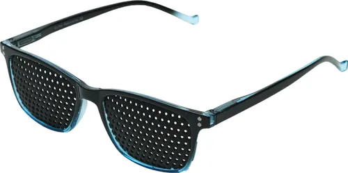 Rasterbrille 415-ASBP - schwarz blauer Rahmen - quadratisches Raster