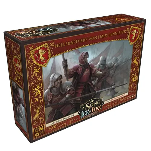 CMON A Song of Ice & Fire - Hellebardiere von Haus Lennister - Erweiterung - Gesellschaftsspiel mit strategischen Verteidigungsformationen, die Fernkampfeinheiten vor Kavallerieangriffen schützen.