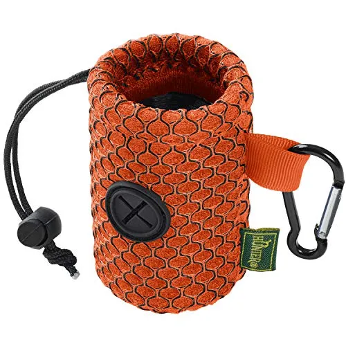 HUNTER Kotbeutelspender Hilo - praktischer Kotbeutelspender in orange, stylisches 3-D Mesh-Material mit Karabiner zur flexiblen Befestigung
